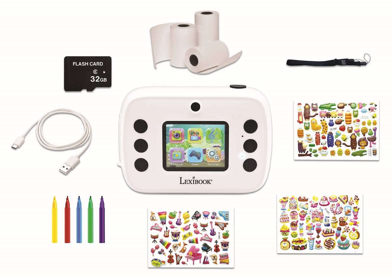 Starcam print appareil photo numérique HD avec imprimante instantanée multicolore