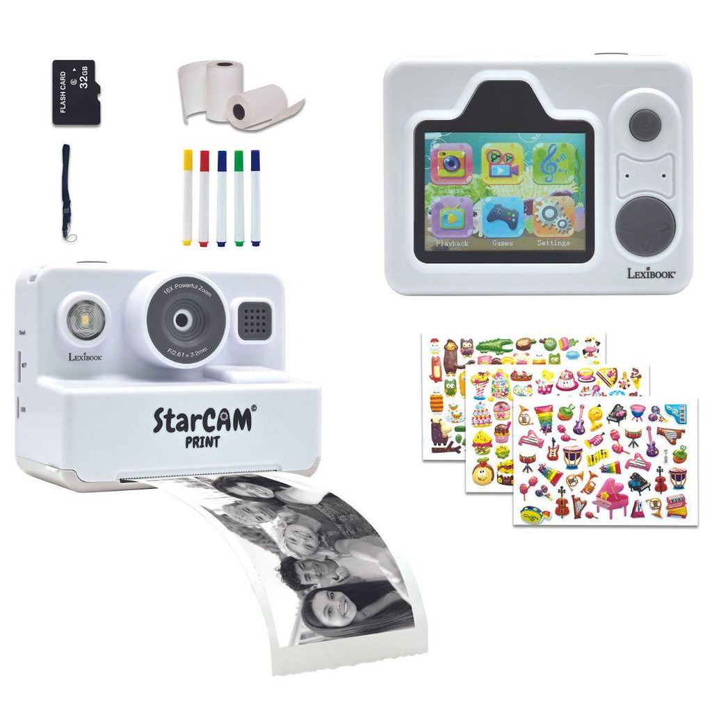 Starcam print classic appareil photo numérique HD avec imprimante instantanée multicolore