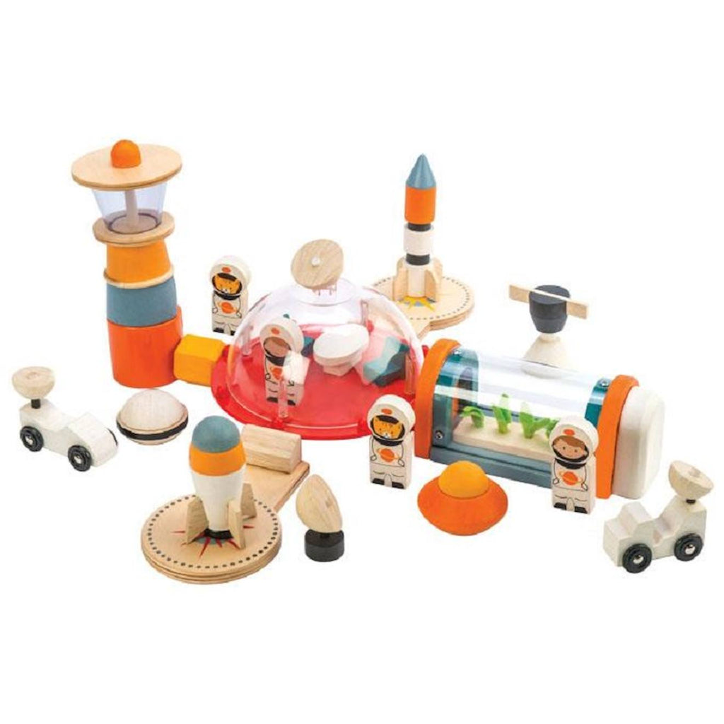 Station spatiale vie sur mars orange
