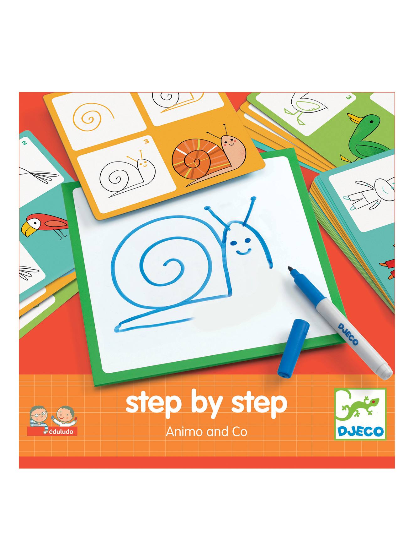 Step by step animals multicolore