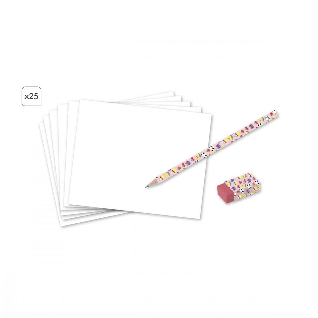 Step by step drawing 20 modèles kawaii multicolore