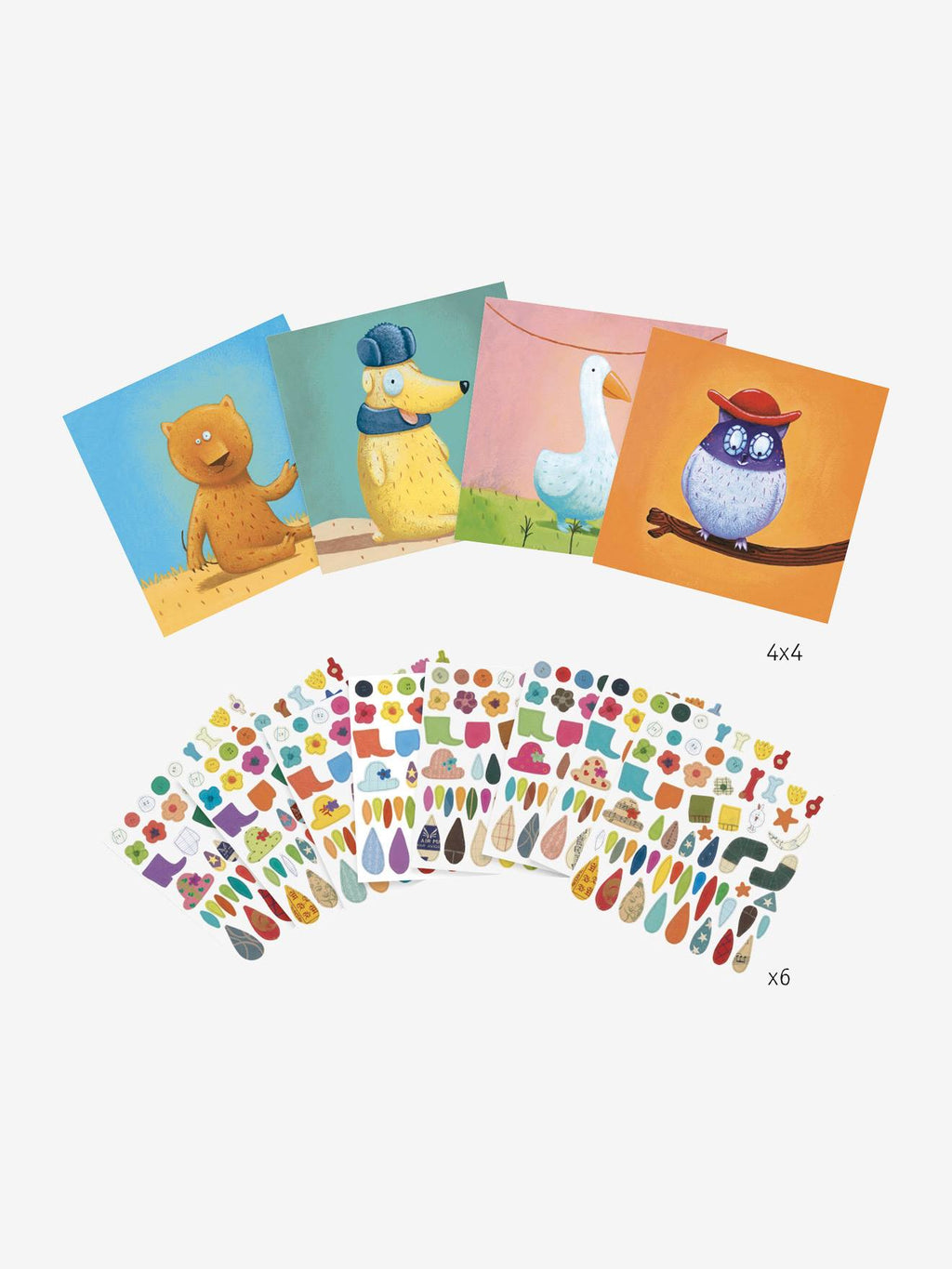 Stickers créer des animaux multicolore