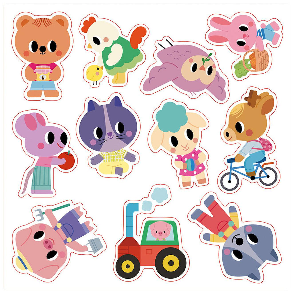 Stickers épais et repositionnables multicolore
