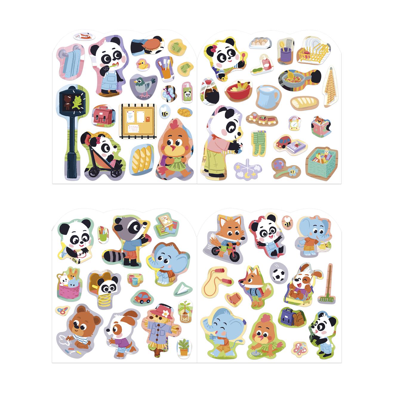 Stickers la journée dès 18 mois multicolore