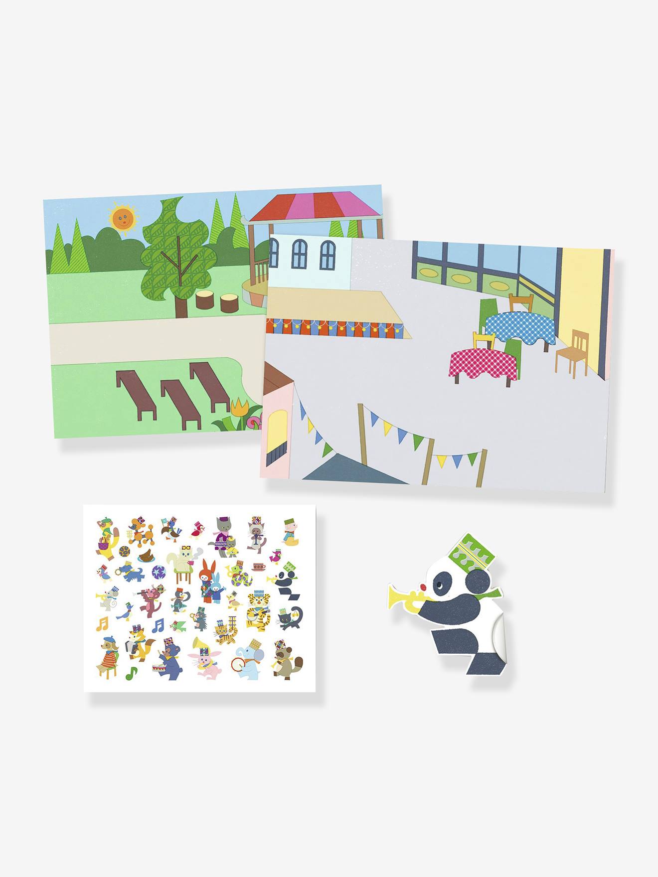 Stickers repositionnable fanfare vert