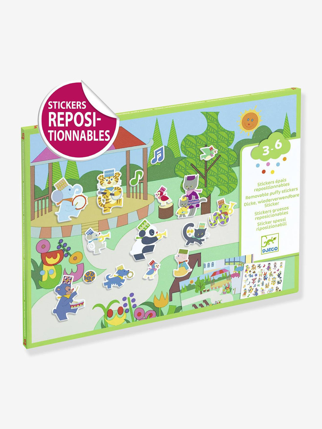 Stickers repositionnable fanfare vert