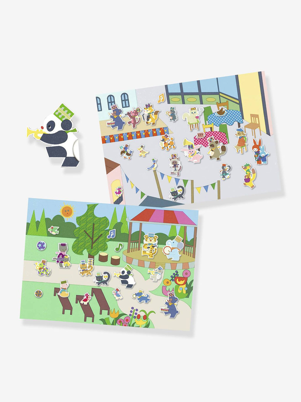 Stickers repositionnable fanfare vert