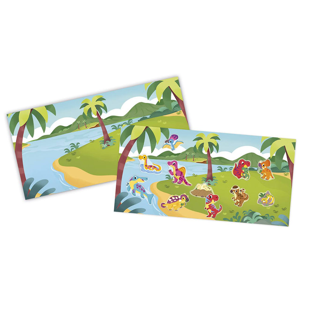Stickers repositionnables 2 ans, dinos multicolore