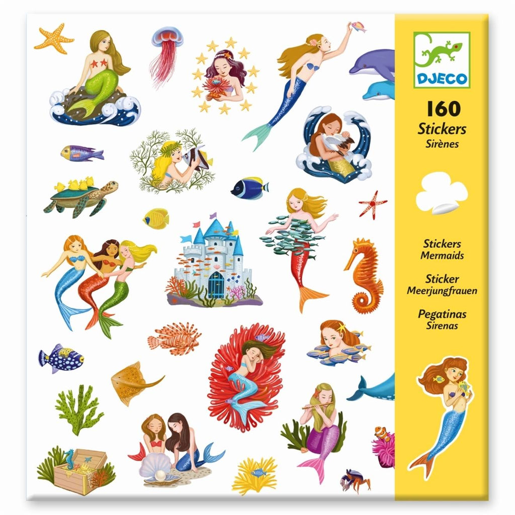 Stickers sirènes multicolore
