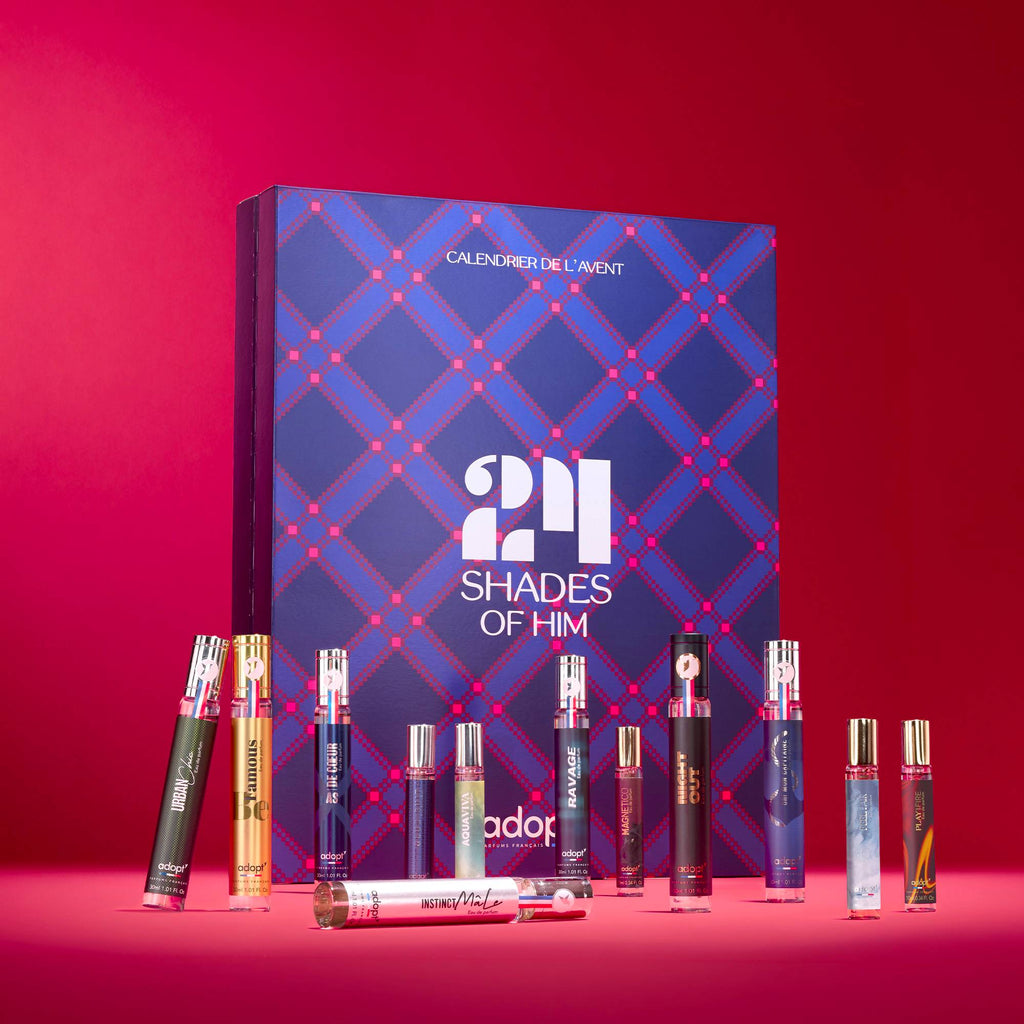 Calendrier de l'Avent Adopt 2026 homme 24 Shades of Him et ses flacons de parfum