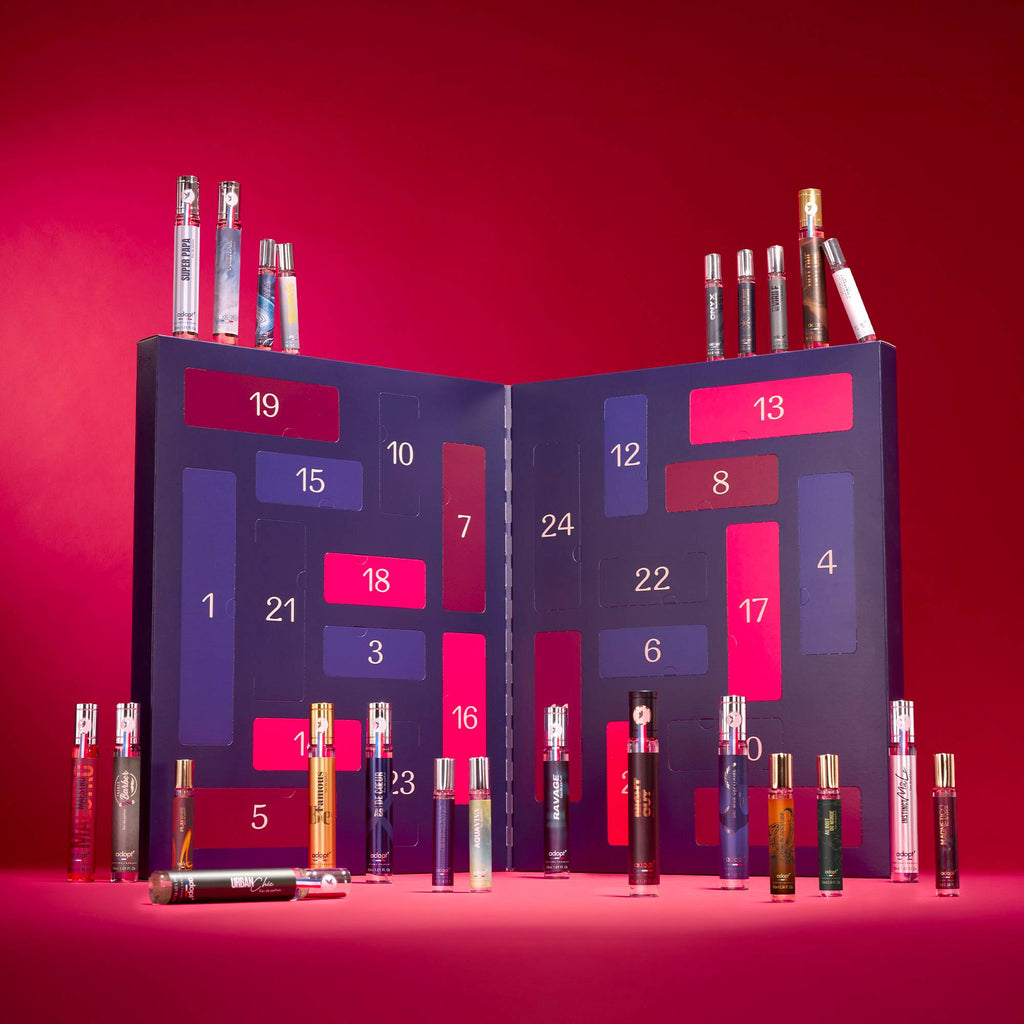 Calendrier de l'Avent Adopt homme ouvert avec ses 24 cases