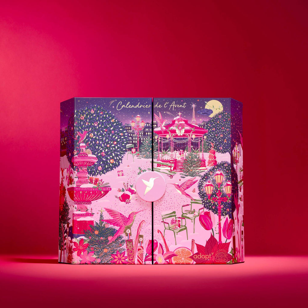 Coffret du calendrier de l'Avent Adopt 2026 Jardin d'Hiver avec son kiosque illuminé