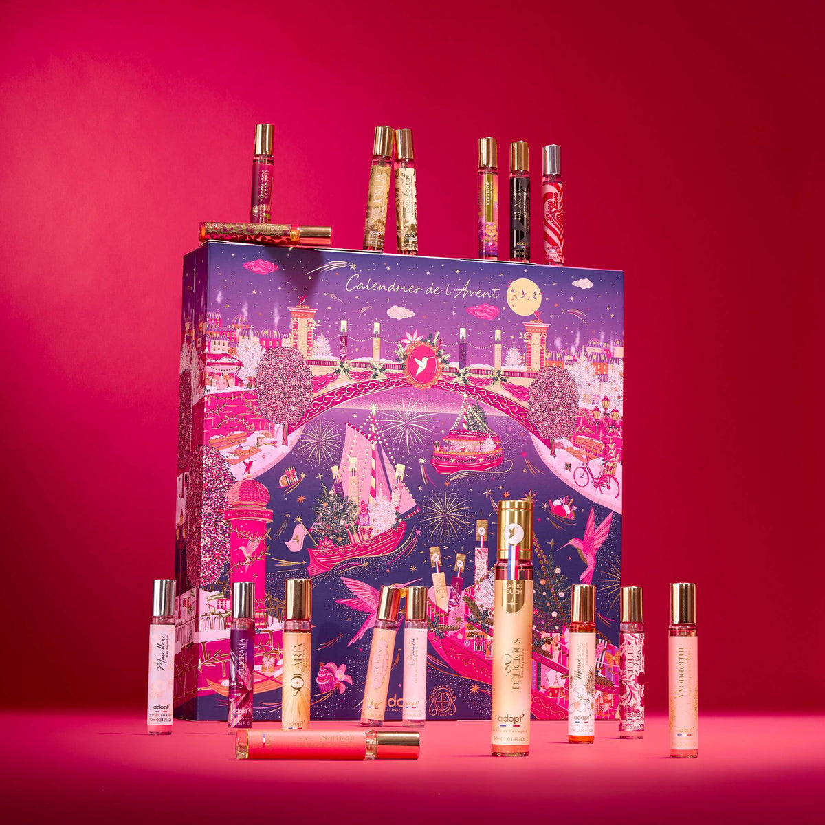 Calendrier de l'Avent Adopt 2026 Échappée sur la Seine Étoilée et ses flacons de parfum