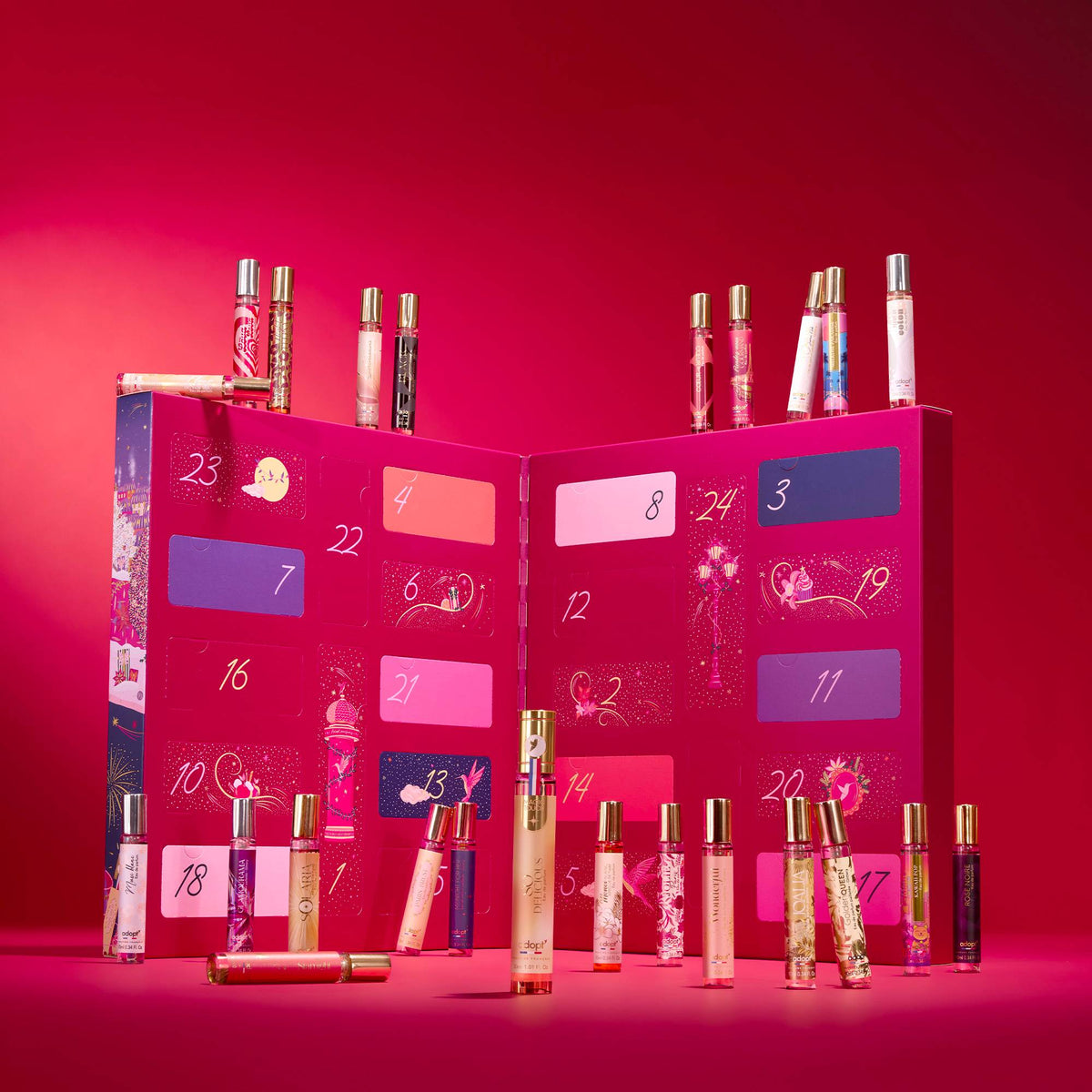 Calendrier Adopt 2026 Seine Étoilée ouvert avec les eaux de parfum 10 ml