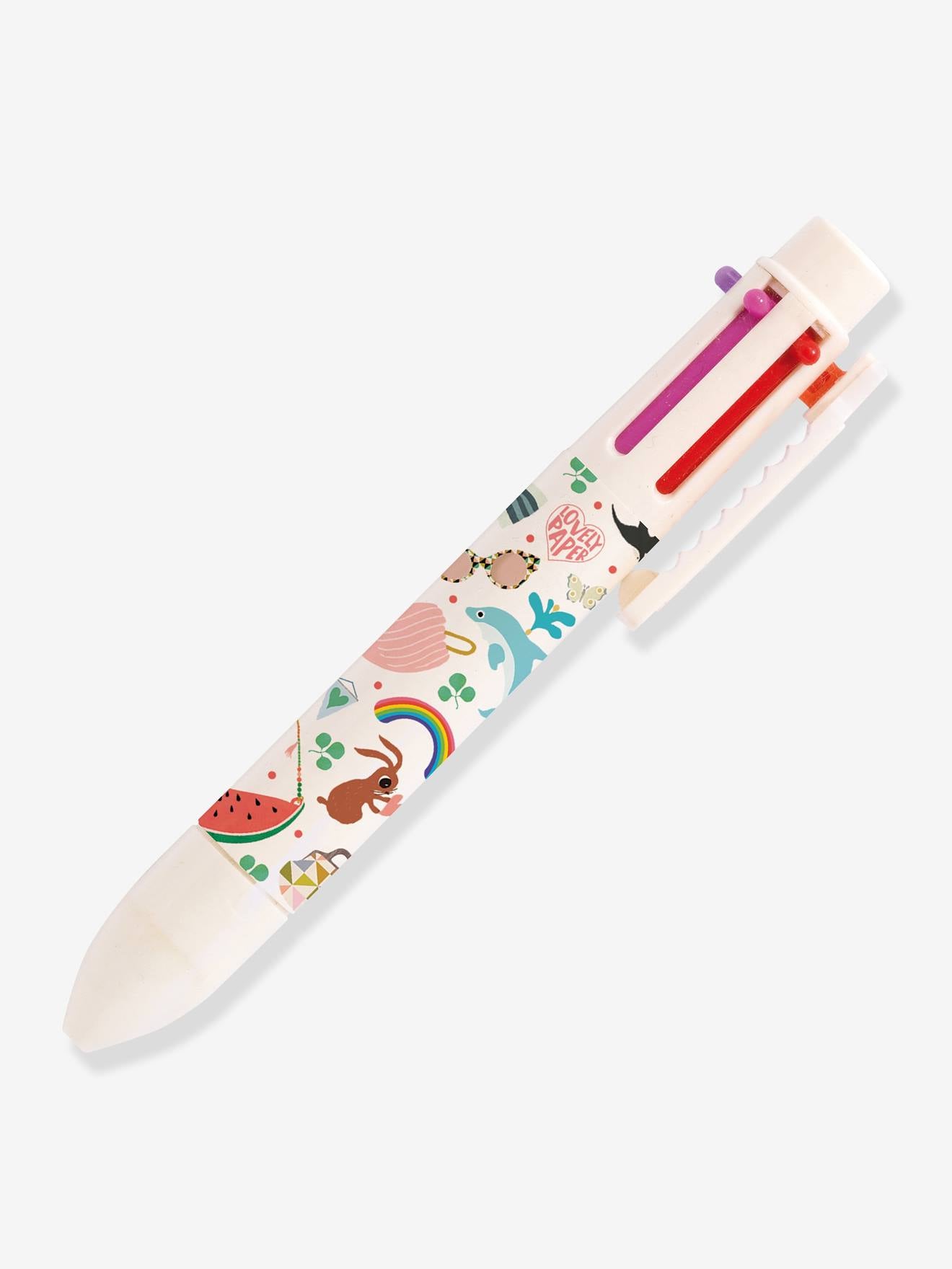 Stylo 6 couleurs tinou - rose