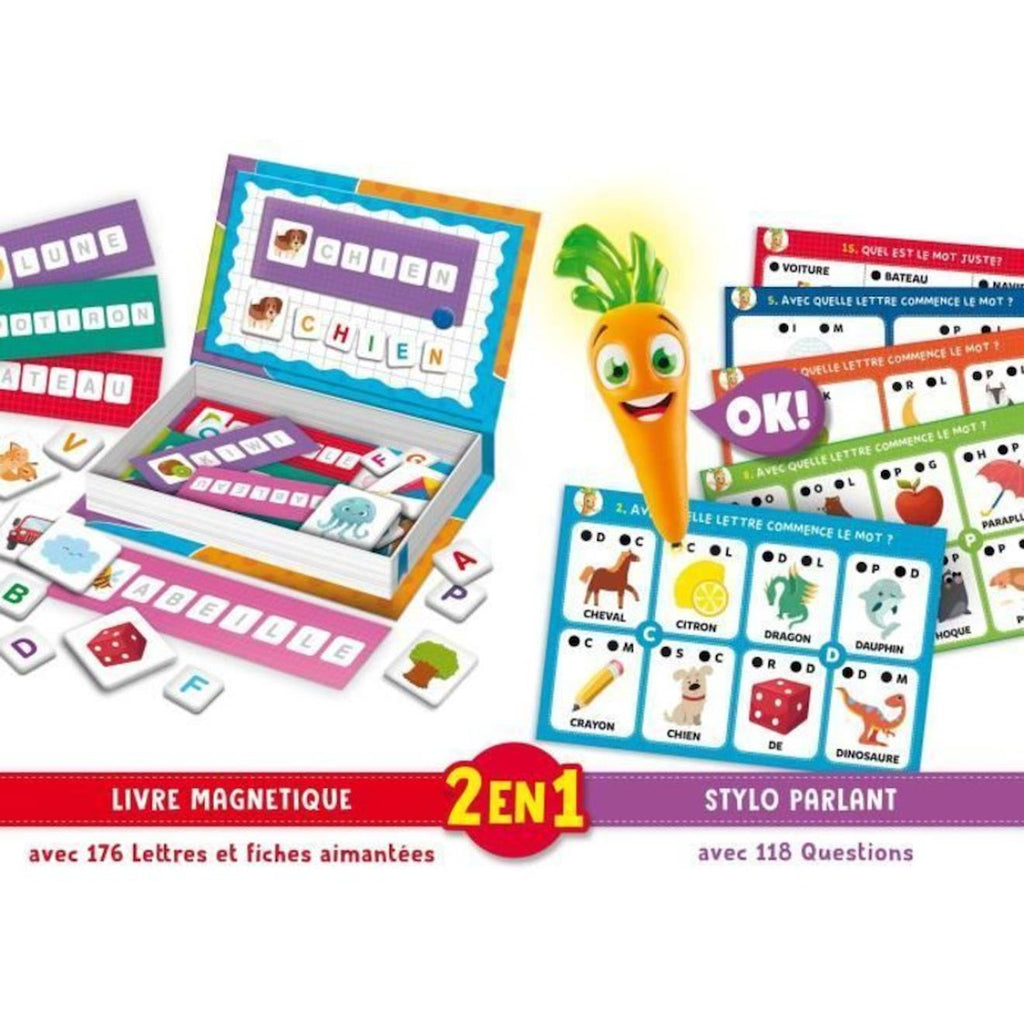 Stylo parlant et jouets magnétiques - carotina - apprentissage ludique multicolore