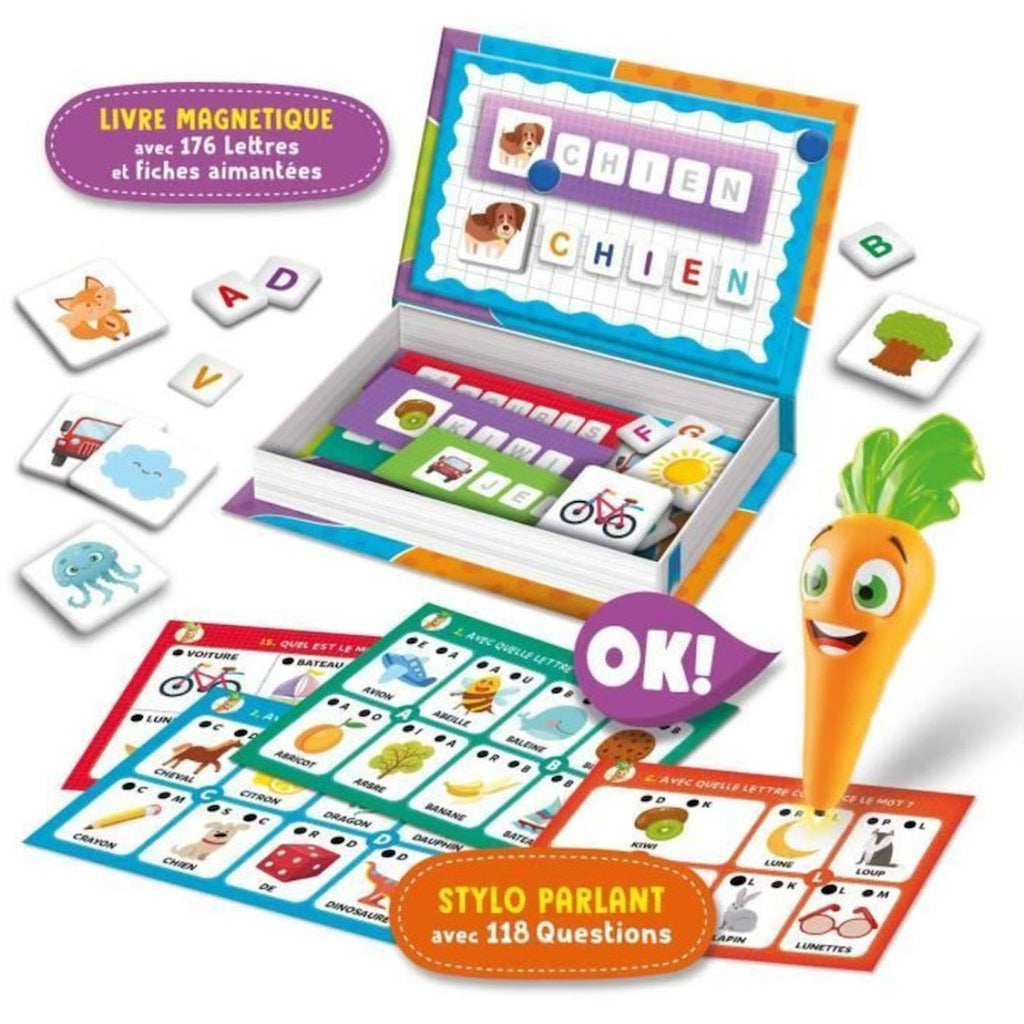Stylo parlant et jouets magnétiques - carotina - apprentissage ludique multicolore