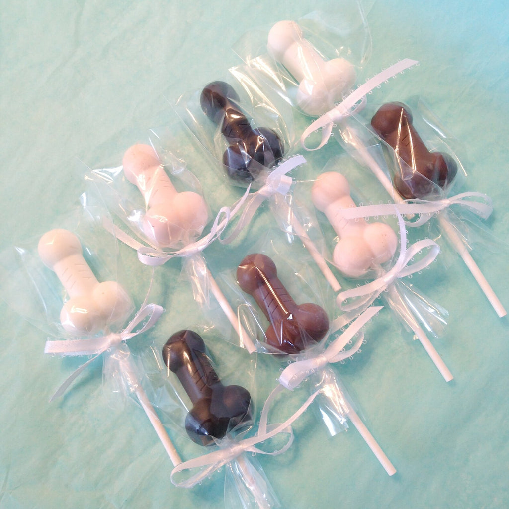 Sucettes en chocolat en forme de pénis