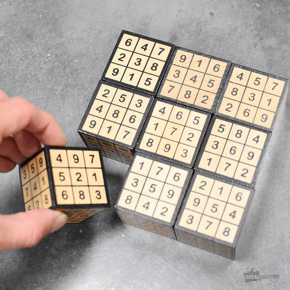 Sudoku Cube en Bois - Casse-Tête