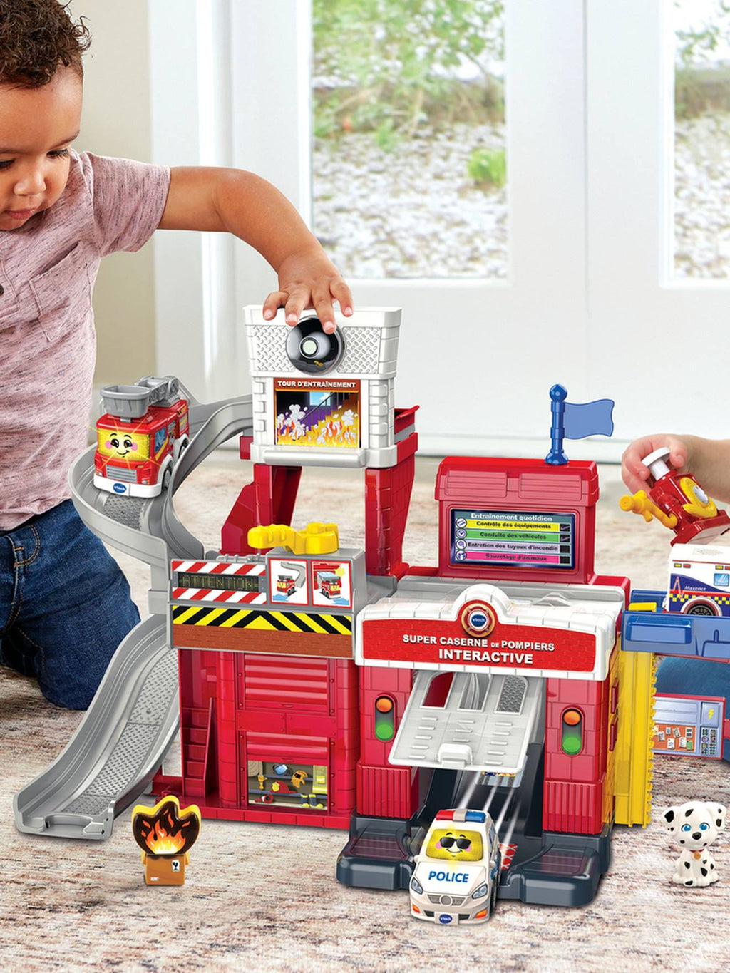 Super caserne de pompiers interactive - multicolore