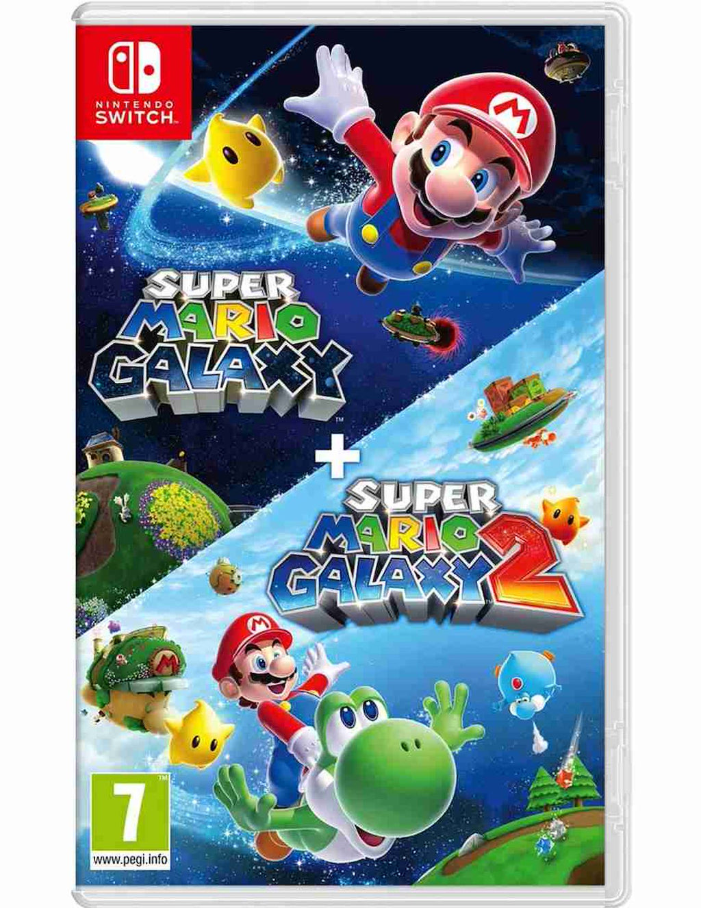 Super Mario galaxy et Super Mario galaxy 2 switch multicolore