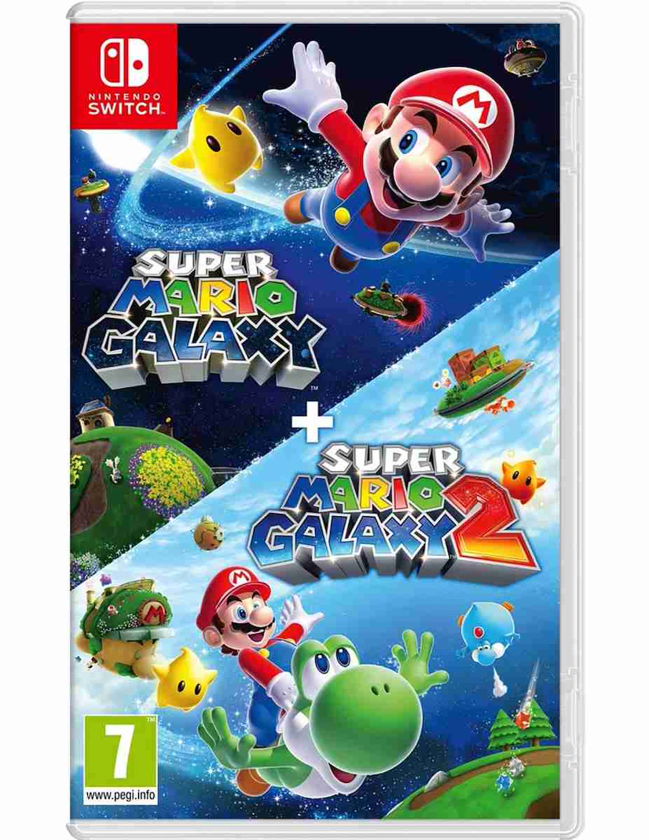 Super Mario galaxy et Super Mario galaxy 2 switch multicolore