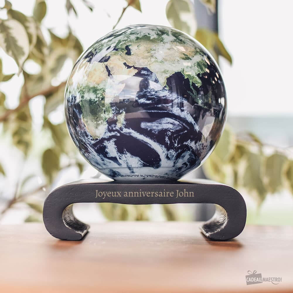 Support en Bois Pour Globe Mova à Personnaliser - Globe Terrestre Original