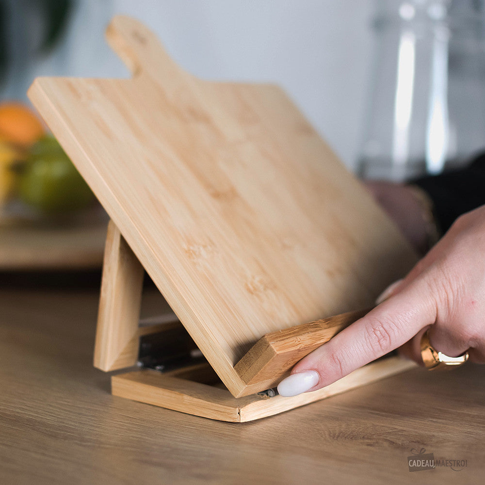 Support Livre de Cuisine Bambou - Ustensiles de Cuisine