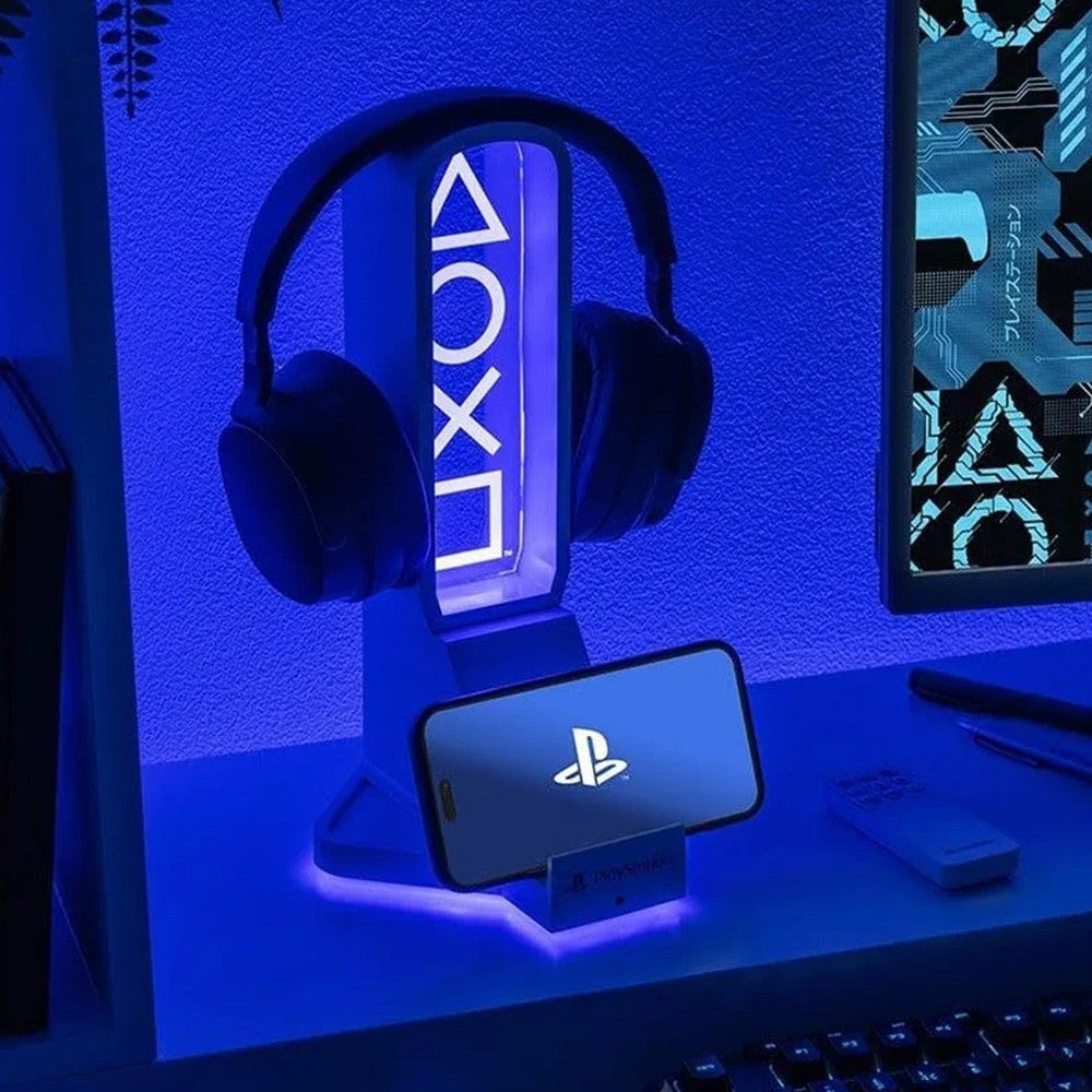 Support Playstation Lumineux pour Casque Gamer - Jeux Vidéo