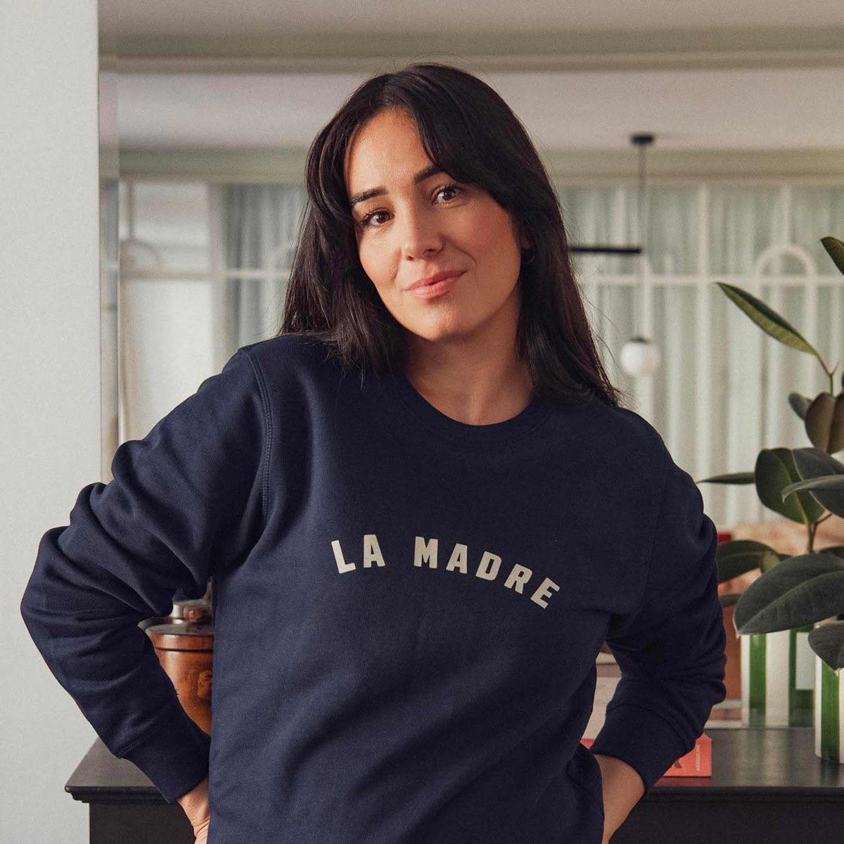 Sweat La Madre bleu marine femme