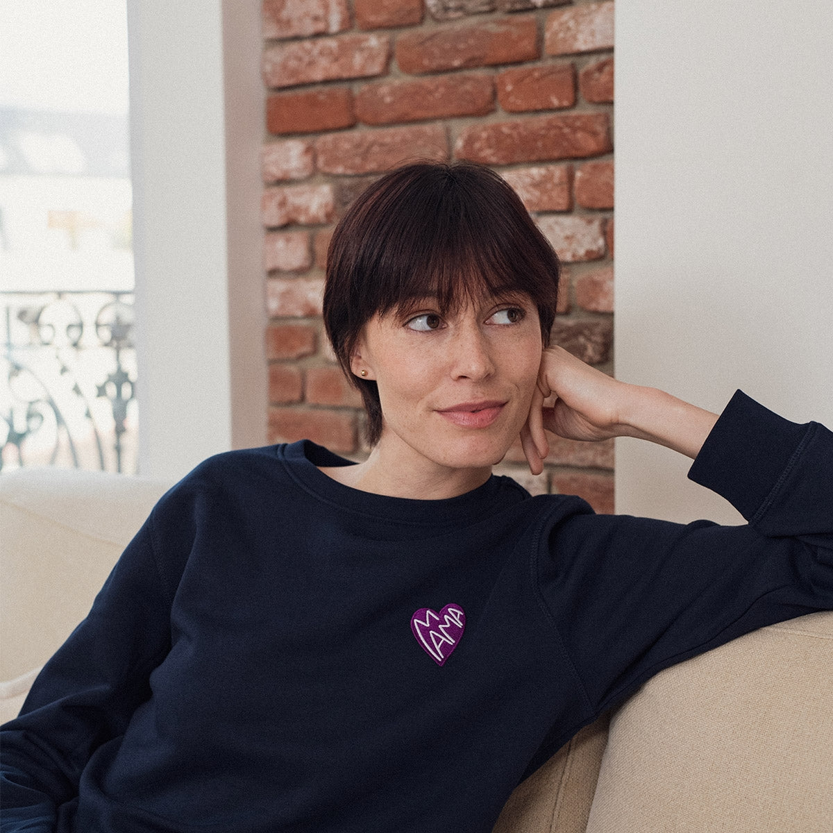 Sweat Mama Cœur Violet Affaire de famille