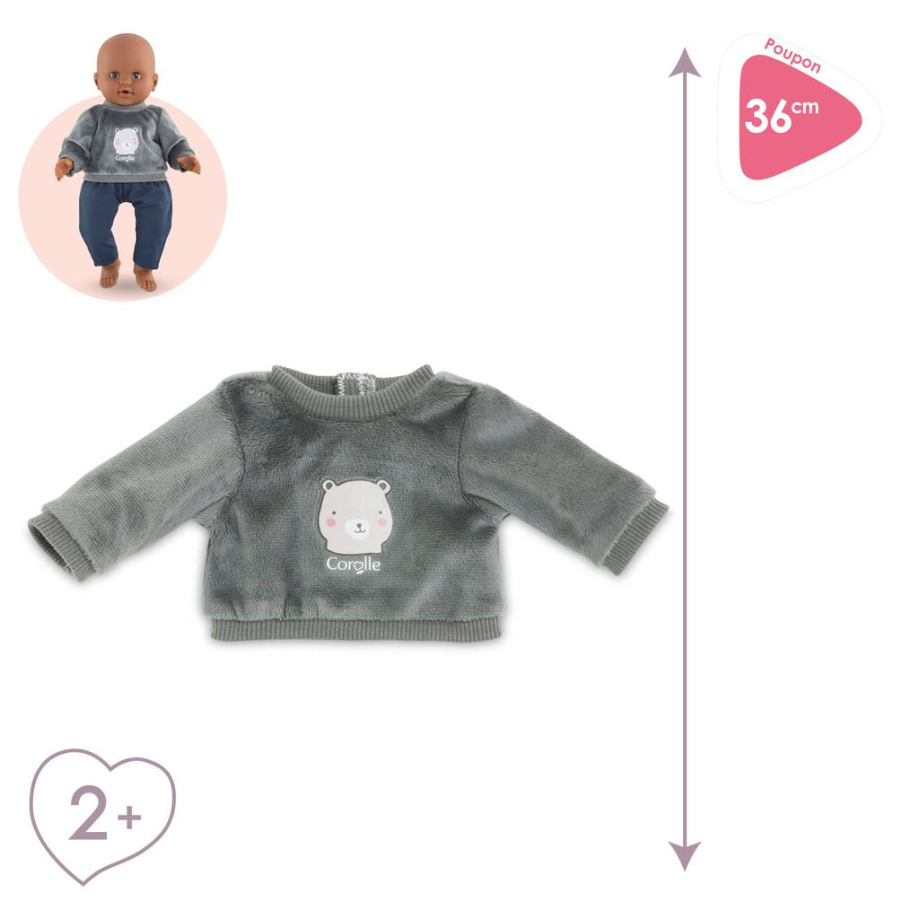 Sweat ourson pour poupon 36 cm multicolore