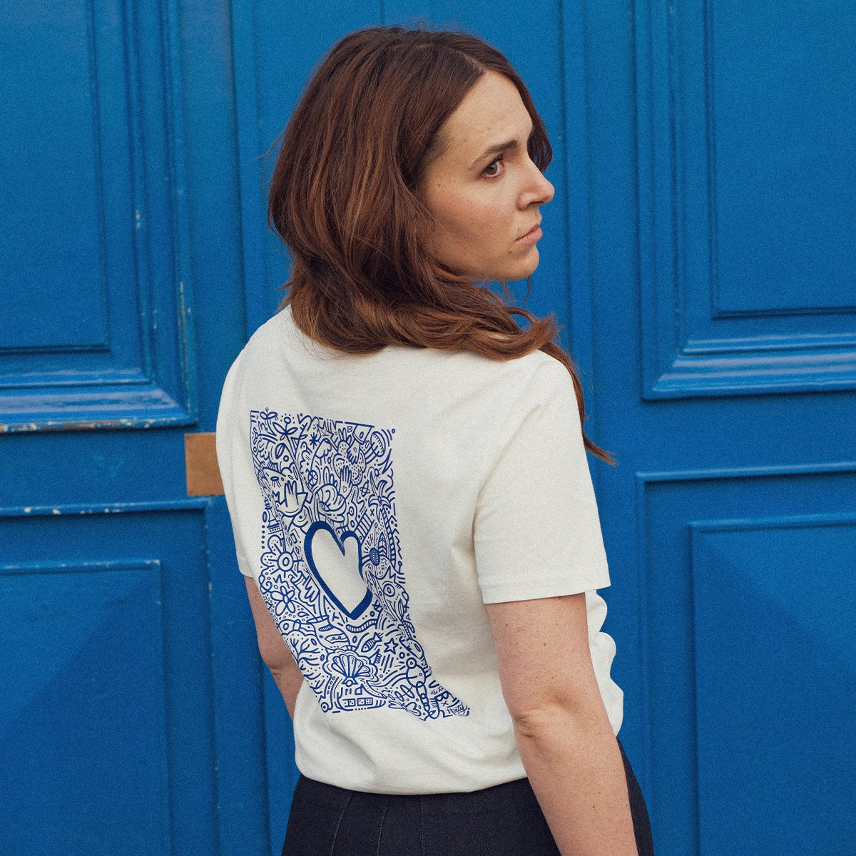 T-shirt La Madre illustré blanc