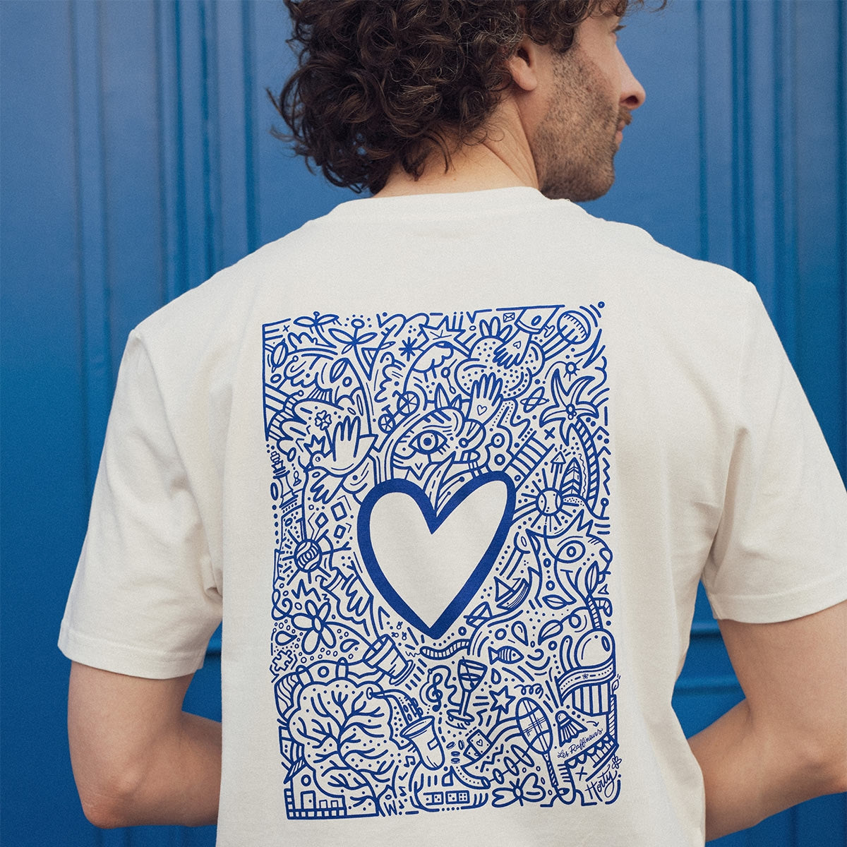 T-shirt Le Padre blanc illustré
