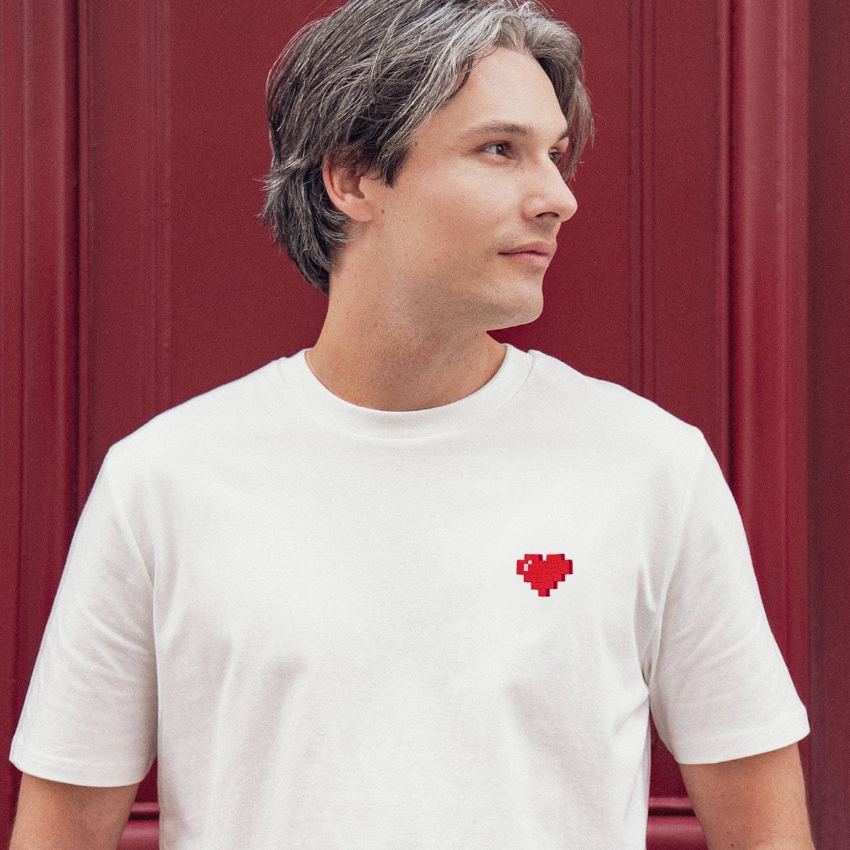T-shirt cœur mosaïque