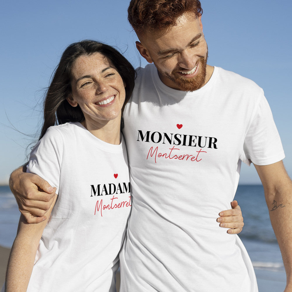T-shirt Couple à Personnaliser - T-Shirt Personnalisé