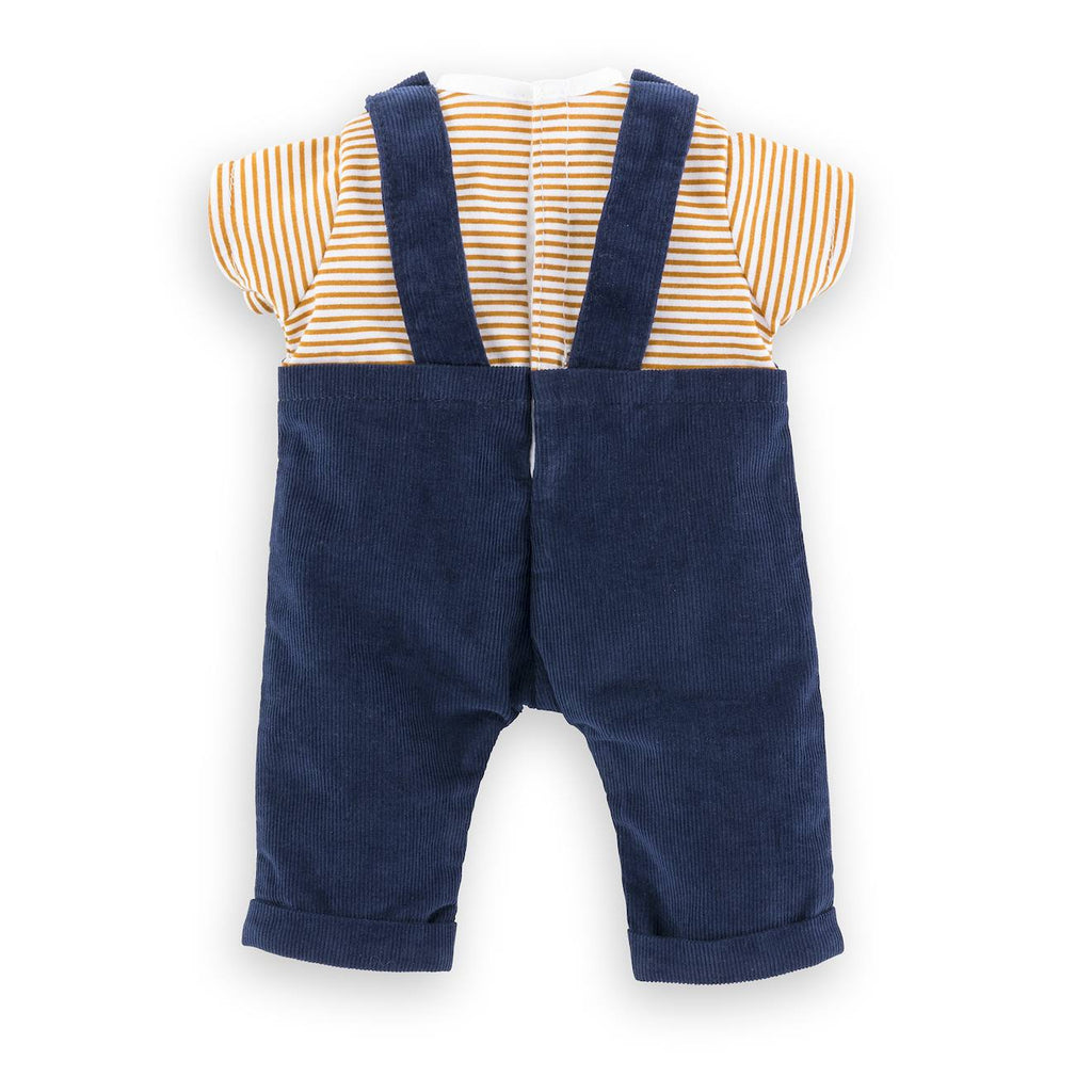 T-shirt et salopette marine pour poupon 36 cm multicolore