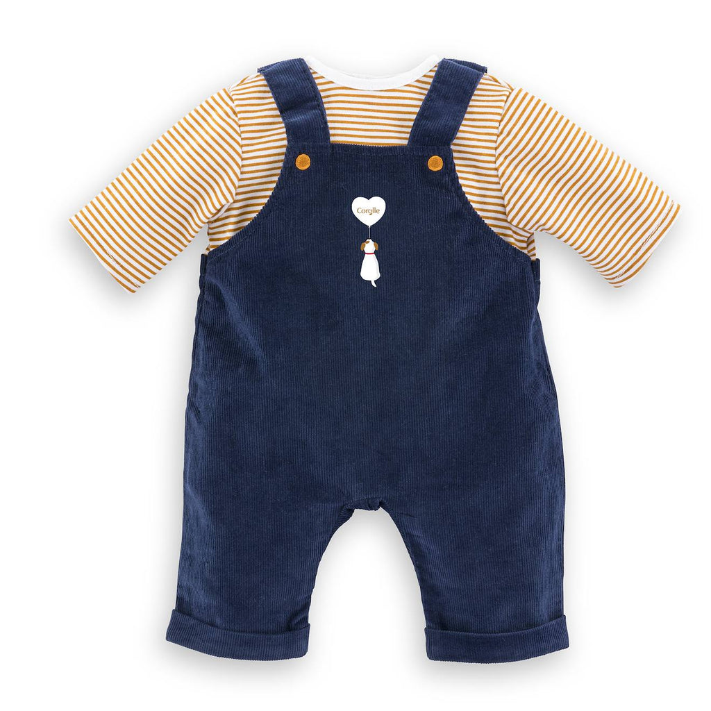 T-shirt et salopette marine pour poupon 42 cm multicolore