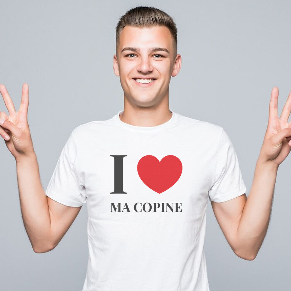 T-shirt I Love à Personnaliser - T-Shirt Personnalisé