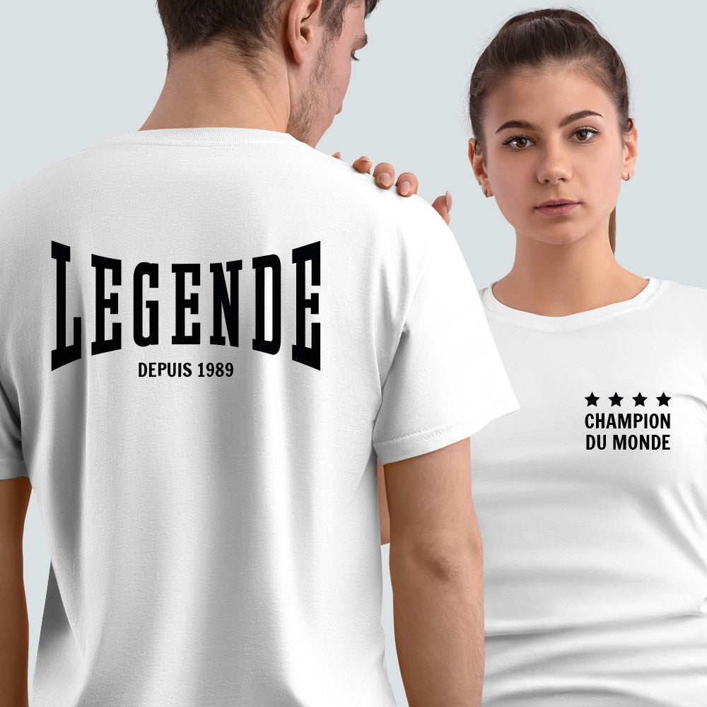 T-shirt Légende à Personnaliser - T-Shirt Personnalisé