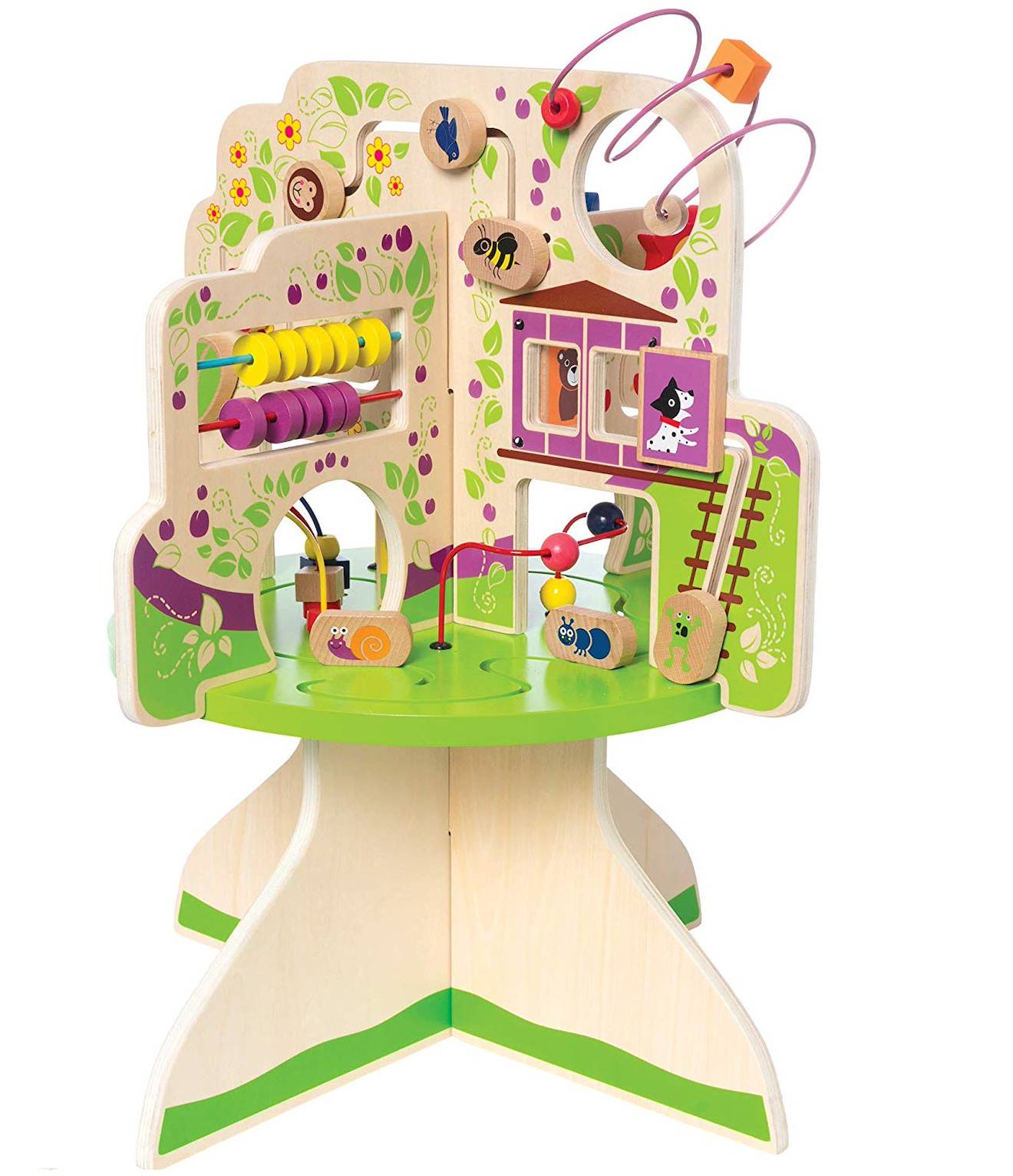 Table d'activités arbre boulier beige
