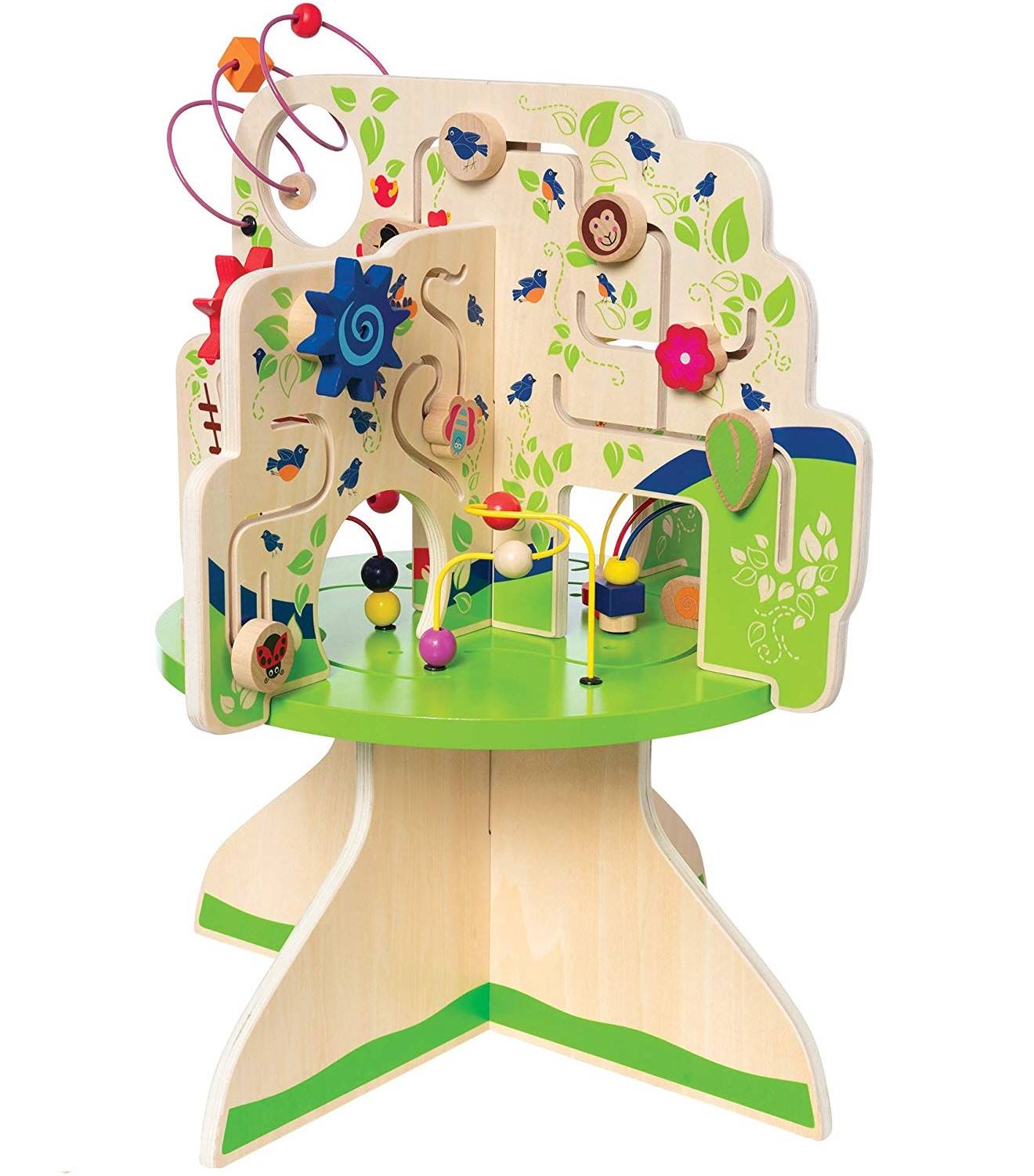 Table d'activités arbre boulier beige