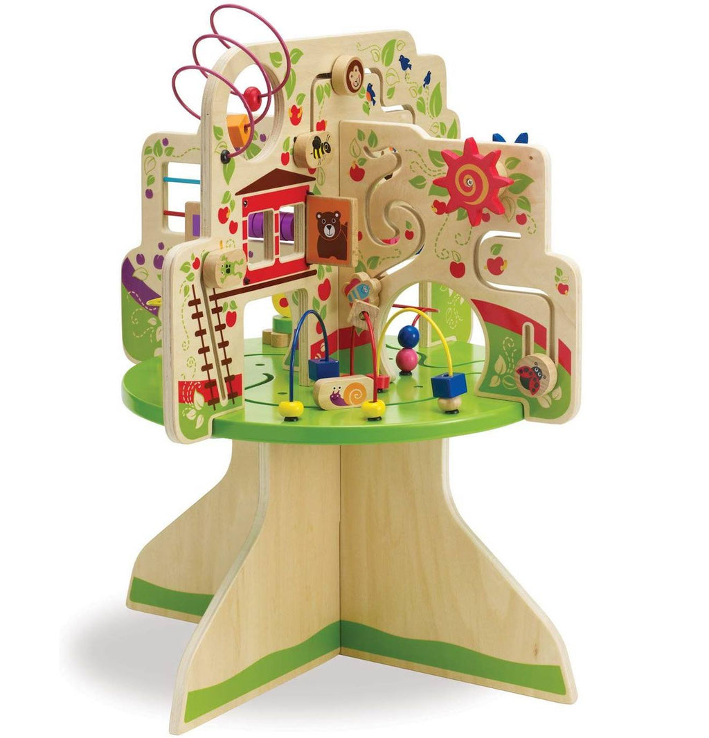 Table d'activités arbre boulier beige