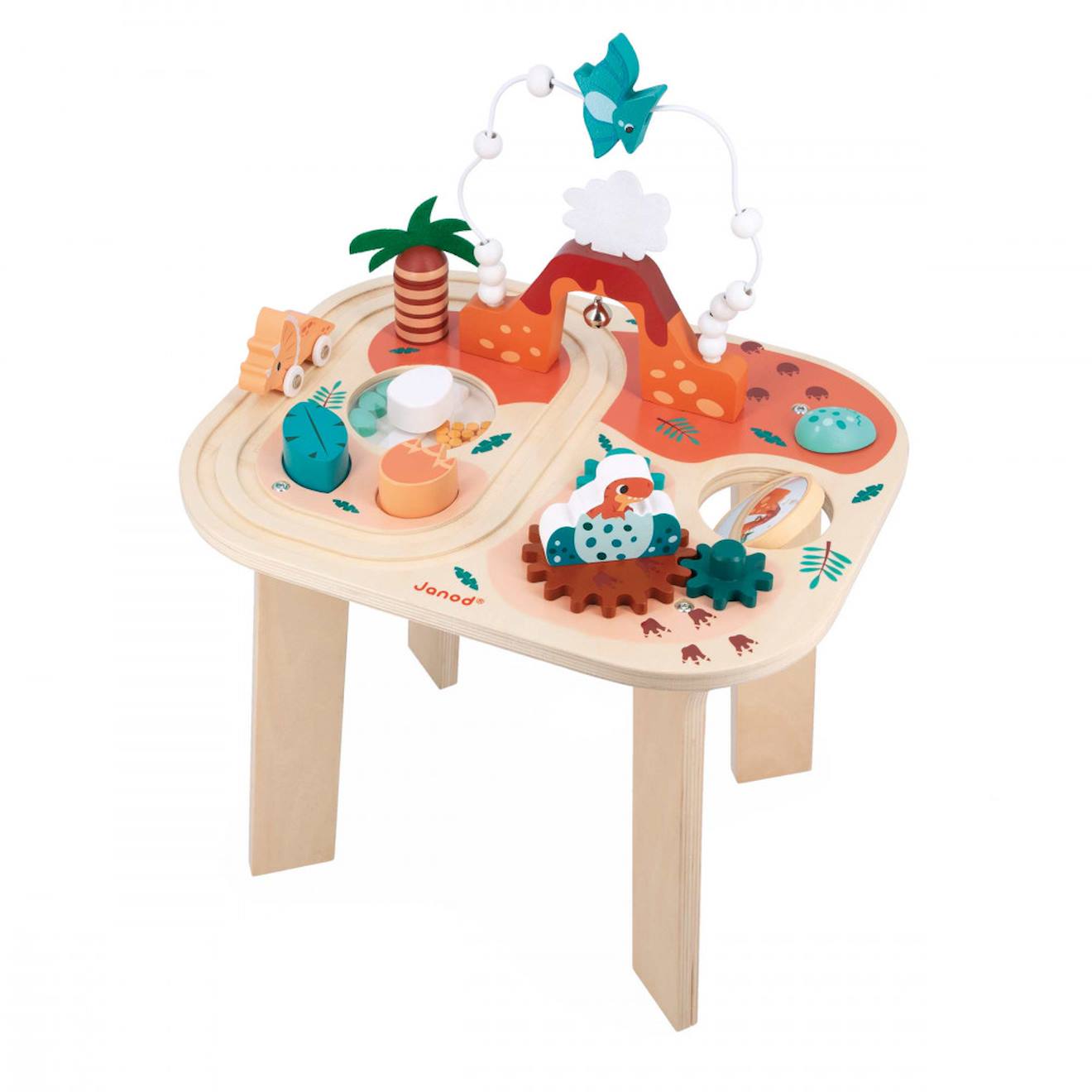 Table d'activités dino multicolore