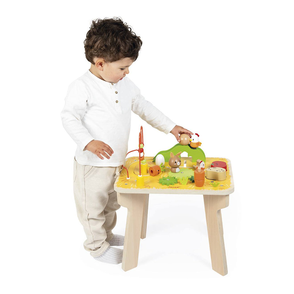Table d'activités en bois FSC - ferme multicolore