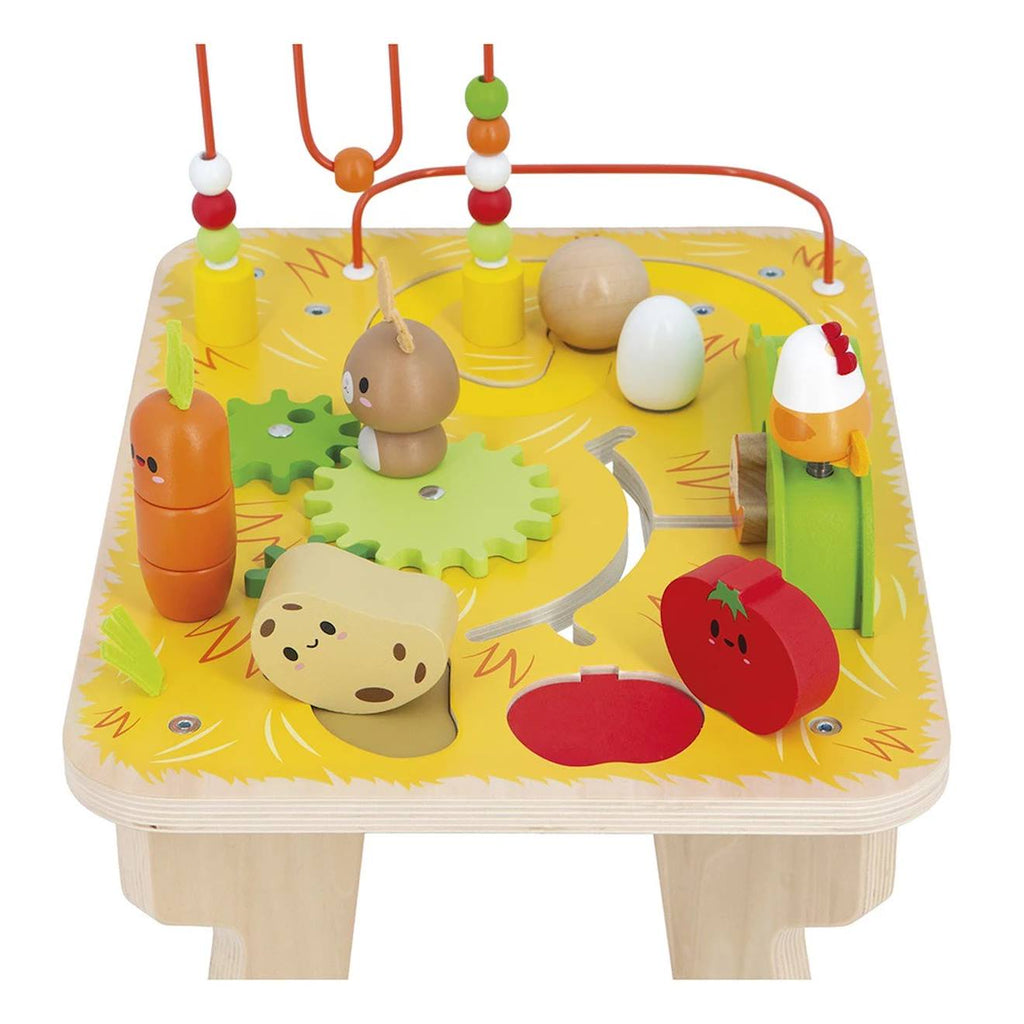 Table d'activités en bois FSC - ferme multicolore