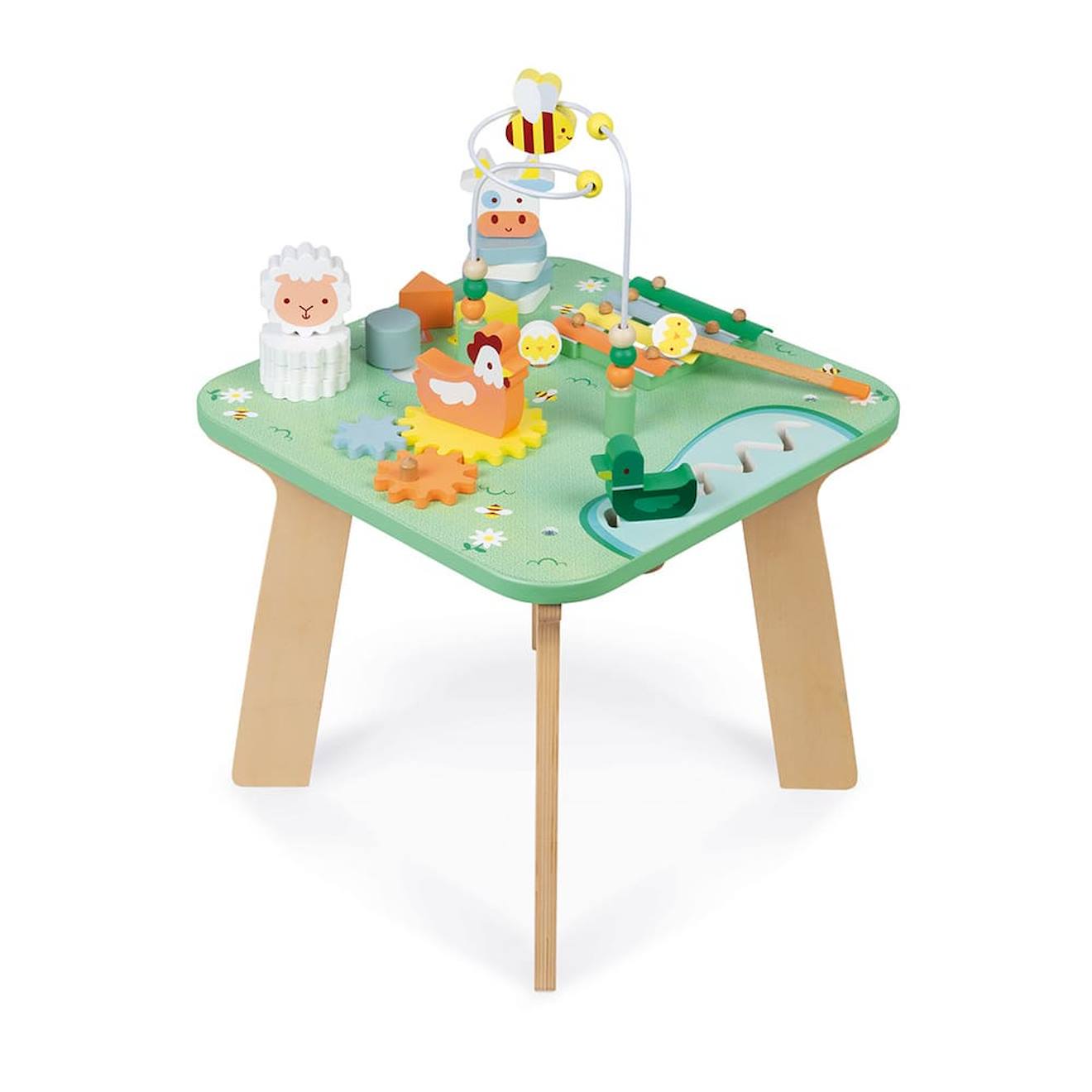 Table d'activités jolie prairie vert