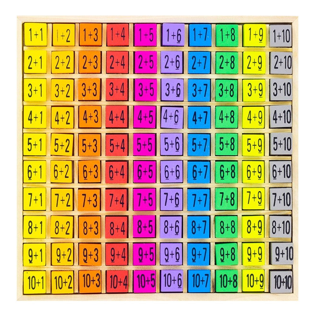 Table d'addition en couleurs beige
