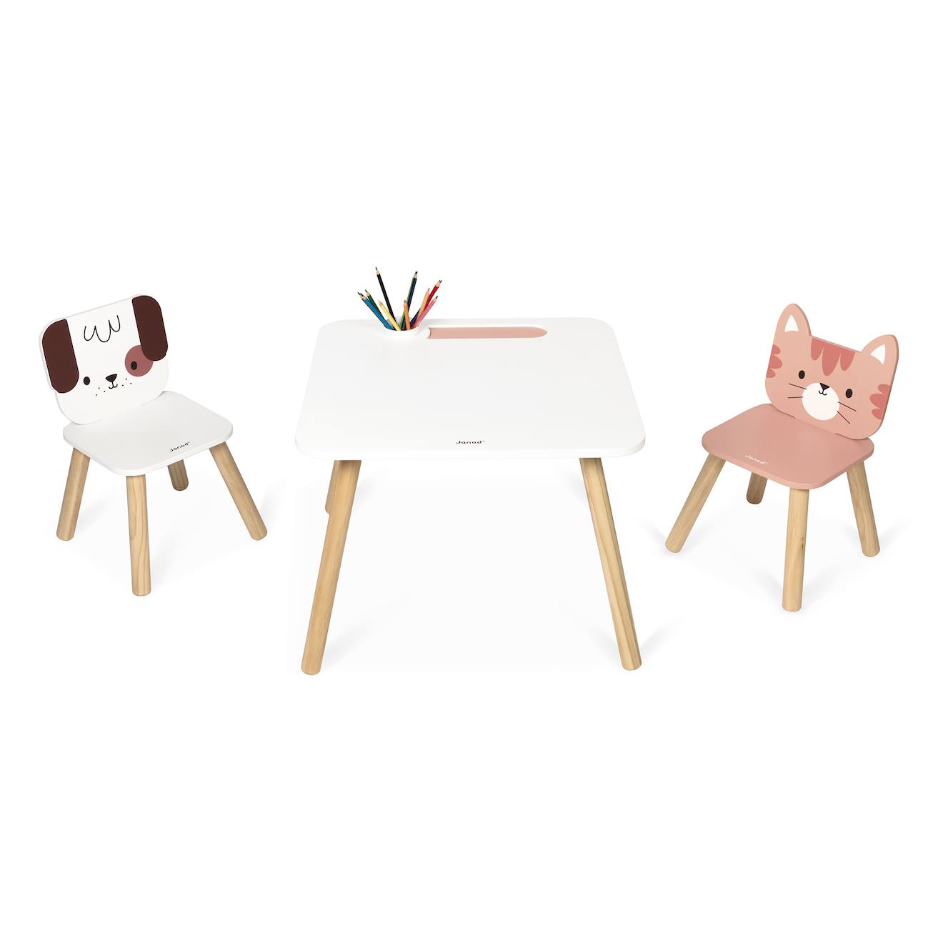 Table de dessin et activités en bois multicolore