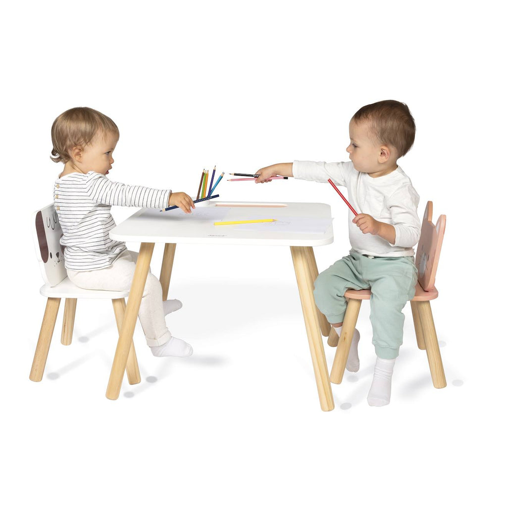 Table de dessin et activités en bois multicolore